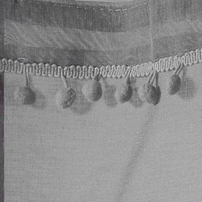 Szürke átlátszó függöny szett 2 db-os 60x120 cm Poupette – douceur d'intérieur