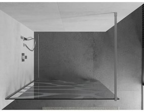 Mexen Kioto zuhanyparaván 140x200 cm 8 mm, króm, fehér kivitel, 800-140-101-01-97