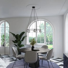 Sollux SL.1214 - Csillár zsinóron YOLI 5xG9/8W/230V fekete