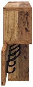Fali Kabáthorog polcokkal Régi fa 100 x 12 x 43.5 cm Faanyag