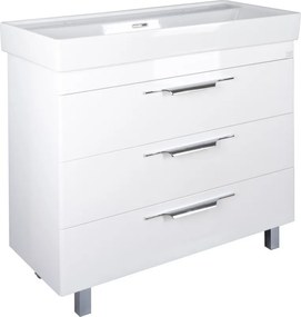 TMP TRIO 100D álló fürdőszobabútor - CeraStyle SHARP - 37600 DUPLA csaplyukas mosdóval - 100 x 48 cm