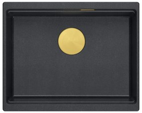 gránit mosogató Logan 100 Black Metallic