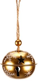 Függesztett fémcsengő készlet, 6 db, arany