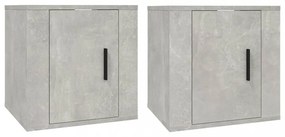2 db betonszürke fali TV-szekrény 40x34,5x40 cm