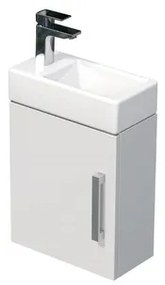 SAT Cube Way Fürdőszobaszekrény mosdóval 40x47,5x20 cm fehér fényes CUBE320401DBL
