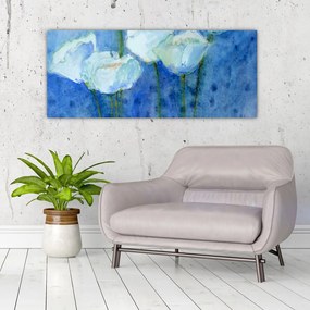 Kép - fehér tulipán (120x50 cm)