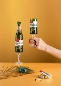 Lukáš Houdek a HG atelier s.r.o. Újratervezett Pilsner Urquell pohár, DRUNK GLASSES kollekció - Lukáš Houdek