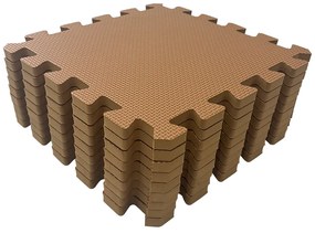 Puzzle habszivacs játszószőnyeg Brown 90x90 cm