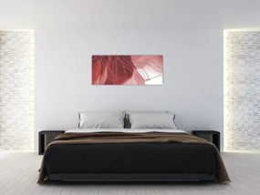 Kép - Piros absztrakt virág N⁰1 (120x50 cm)