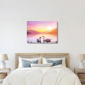 Szerelmes hattyúk képe (70x50 cm)
