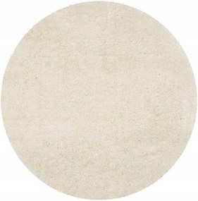 Shaggy Kerek Szőnyeg Nappaliba Puha Vastag Sűrű Bézs Puffy átm. 80 cm