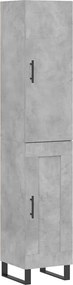 vidaXL betonszürke szerelt fa magasszekrény 34,5x34x180 cm