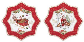 Karácsonyi porcelán desszertes tányér 2 db-os szett Christmas Memories