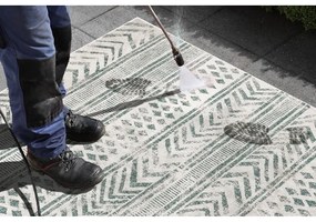 Biri zöld-krémszínű kültéri szőnyeg, 80 x 350 cm - NORTHRUGS