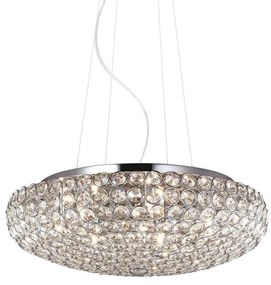 Ideal Lux Ideal Lux - Kristály csillár zsinóron KING 7xG9/40W/230V átm. 46 cm króm ID087979