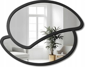 Rina dekoratív tükör matt fekete Mdf keretben 122x100 fali