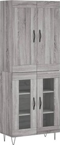 vidaXL szürke sonoma szerelt fa magasszekrény 69,5 x 34 x 180 cm