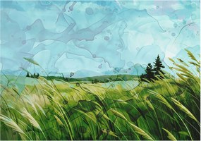 Flizelin fotótapéta Flizelin Design Zöld tájképek 312x219