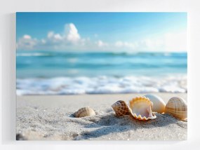 Poszter Tenger Víz Tengerpart Homok Kagyló 100x75
