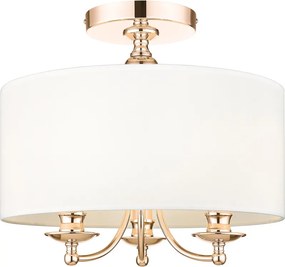 COSMOLIGHT C03480AU-WH ABU DHABI Ernyős Mennyezeti Lámpa Fehér, Arany E14 IP20