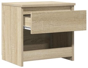 2 db sonoma tölgy színű szerelt fa éjjeliszekrény 40x30x39 cm