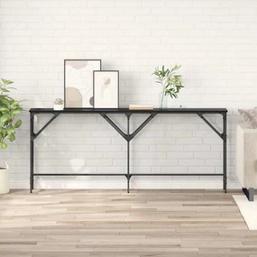 Konzolasztal Musta tammi 180 x 29 x 75 cm Faanyag