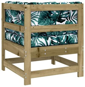 impregnált fenyőfa sarokkanapé párnákkal