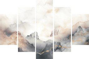 Kép - Hegyi absztrakció márvány textúrával (150x105 cm)