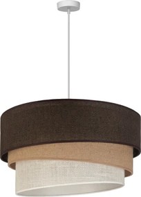 Brilagi - Kábelre szerelt csillár TRIO 3xE27/60W/230V átm. 60 cm barna/bézs/fehér