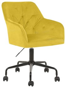 Sárga bársony irodai szék ANTARES Beliani