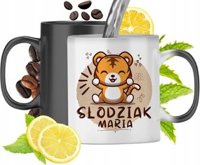 Mágikus bögre Máriának Fekete Matt Nyomtatott Képpel 330ml