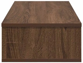 Falipolc fiókokkal barna tölgy 80x31x17 cm műszaki fa