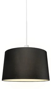 Modern lógólámpa fehér árnyékolóval 45 cm fekete - Combi 1