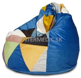 Babzsák Fuzzy mix magic velvet TiaHome - Sötétkék