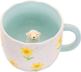 Kék-krémszínű porcelán bögre 350 ml Surprise Sheep – Sass &amp; Belle