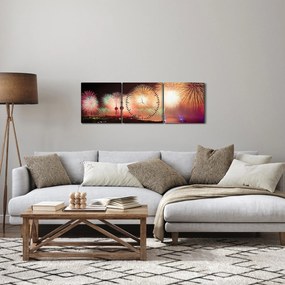 Tűzijáték képe (órával) (90x30 cm)