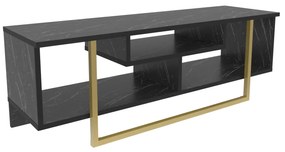 TV szekrény Asal 120 - Black, Gold