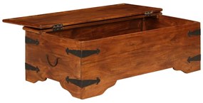 Tömör akácfa dohányzóasztal mézszínű bevonattal 110x55x35 cm