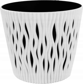 Virágtartó műanyag fehér Prosperplast 18,9 cm x 18,9 x 16,5 cm