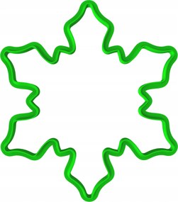 Karåcsonyi Mézeskalåcs Forma Karåcsonyi Nagy Hópehely 14cm