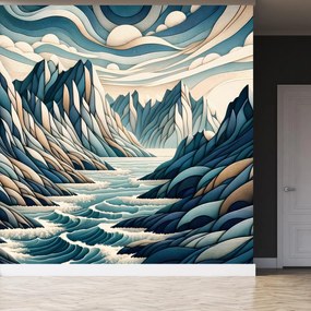 Fotótapéta - Vad folyó hegyek között (147x102 cm)