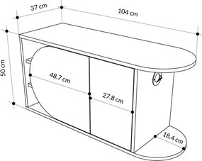 Nova Shoe Bench - Oak, White