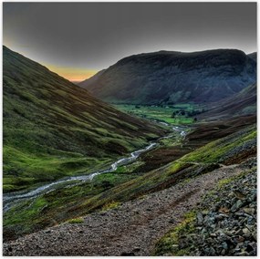 Poszterek 100x100 Napfelkelte a hegyekben