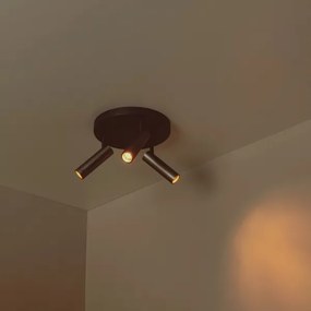 Lucide 22974/13/15 - GRADO spotlámpa 3xGU10/12W/230V barna/fekete