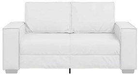 2 Személyes Kanapé Fehér 120 cm Műbőr
