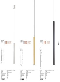 Redo 01-3860 - NIKOS kábeles LED függőlámpa, 8 W, 230 V, CRI 90, átmérő 6 cm, arany