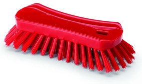 Igeax élelmiszeripari ergonómikus kézi súroló kefe piros 0,75mm kemény sörtével