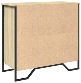 sonoma tölgy színű szerelt fa tálalószekrény 79,5x35,5x74,5 cm