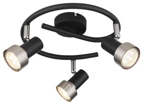 Globo 57917-3N - Spotlámpa  MASON 3xGU10/25W/230V fekete/ezüst