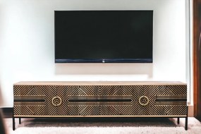 FARADAY modern mangófa TV-szekrény - 180cm